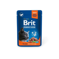 Brit Premium Cat Pouches Salmon for Sterilised 12x100g macskaeledel