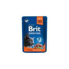 Brit premium Cat Pouches Salmon for Sterilized 100 g macskaeledel