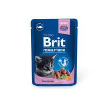  Brit Premium Cat Pouches White Fish for Kitten – 4×100 g macskaeledel