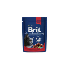 Brit Premium Cat Pouches with Beef Stew & Peas 12x100 g macskaeledel