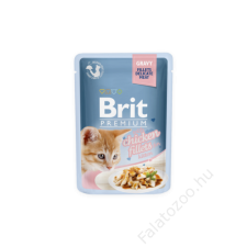 Brit Premium Cat tasakos Delicate Fillets in Gravy with Chicken for Kitten 85g macskaeledel