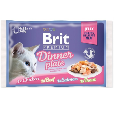 Brit Premium Delicate Fillets in Gravy Dinner Plate 4x85g macskaeledel