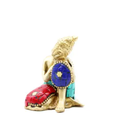  Bronz Buddha Szobor - Gondolkodó - 6.5 cm dekoráció