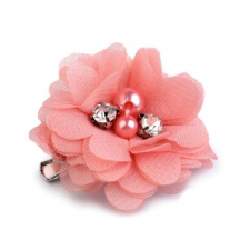  Bross díszvirág gyöngyökkel - Lazac bross