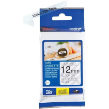 Brother átlátszó alapon fekete laminált szalag 12mm (TZE131S) etikett