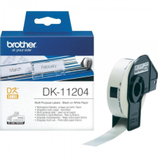Brother DK11204 Etikett címke DK-11204, Általános etikett címke, Elővágott (stancolt), Fehér alapon fekete, 400 db etikett