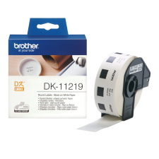 Brother - DK-11219 elővágott öntapadós címke 400db/tekercs 12mm White - DK-11219 nyomtató kellék