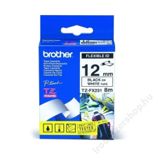 Brother Feliratozógép szalag, flexibilis, 12 mm x 8 m, BROTHER, fehér-fekete (QPTTZFX231) fénymásolópapír