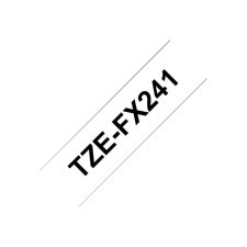 Brother flexible ID tape TZe-FX241 - Black on white (TZEFX241) nyomtató kellék