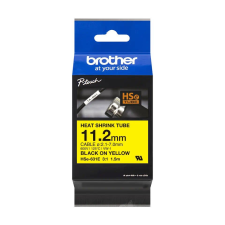 Brother HSE-631E P-Touch szalag 11,2mm Black on Yellow - 1,5m nyomtató kellék