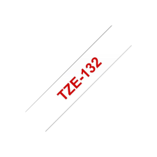 Brother laminated tape TZe-132 - Red on clear (TZE132) nyomtató kellék