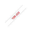 Brother laminated tape TZe-222 - Red on white (TZE222)