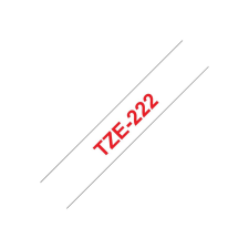 Brother laminated tape TZe-222 - Red on white (TZE222) nyomtató kellék