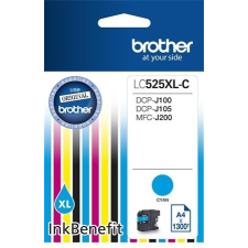 Brother LC525XLC Tintapatron DCP-J100, J105 nyomtatókhoz, BROTHER, cián, 1300 oldal nyomtatópatron & toner