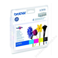 Brother LC970BCMY Tintapatron multipack DCP 135C, BROTHER b+c+m+y, 1*350 oldal, 3*300 oldal (TJBLC970VAL) nyomtatópatron & toner