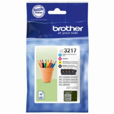 Brother LC-3217 tintapatron Eredeti Fekete, Cián, Magenta, Sárga (LC3217VALDR) nyomtatópatron & toner