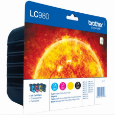 Brother LC-980VALBPDR tintapatron 4 dB Eredeti Fekete, Cián, Magenta, Sárga (LC980VALBPDR) nyomtatópatron & toner