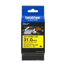 Brother szalag HSE-661E, Sárga alapon fekete, Zsugorcső, 31mm, 1,5m nyomtató kellék