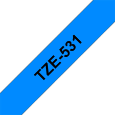 Brother szalag TZe-531, Kék alapon Fekete, Laminált, 12mm 0.47&quot;, 8 méter nyomtató kellék