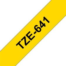 Brother szalag TZe-641, Sárga alapon Fekete, Laminált, 18mm 0.7&quot;, 8 méter nyomtató kellék