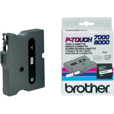 Brother TX-211 Laminált P-touch szalag (6mm) Black on White - 15m címkézőgép