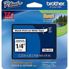 Brother TZe211 6 mm széles 8 m hosszú szalagkazetta nyomtató kellék