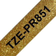 Brother TZe-PR851 laminált P-touch szalag (24mm) Black on Gold - 8m etikett