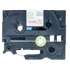 Brother TZE-RE34 selyem szövet P-touch szalag (12mm) Pink on Gold - 4m információs címke