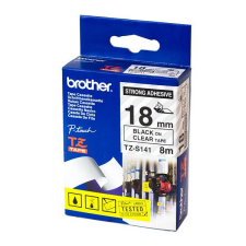 Brother tze-s141 laminált p-touch szalag (18mm) black on clear - 8m tzes141 nyomtató kellék