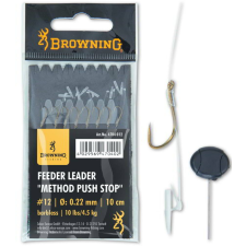 Browning #12 method feeder előke push stop bronz 10lbs / 4,50kg hooklength: 10cm horog