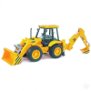 Bruder JCB 4CX, elülső rakodóval, kotrókanállal markoló - 02428