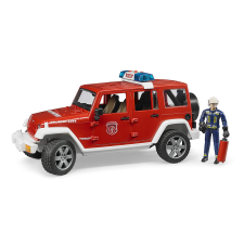 Bruder Jeep Wrangler Tűzoltó jármű tűzoltóval (02528) autópálya és játékautó