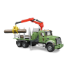 Bruder MACK Granite rönkszállitó Zöld (02824)