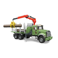 Bruder MACK Granite rönkszállitó Zöld (02824) autópálya és játékautó