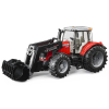 Bruder Massey Ferguson 7600 traktor homlokrakodóval 3047 
