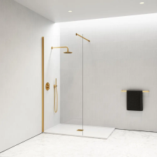  Brugge Walk-in .||. Gold zuhanyfal 120, 200cm, 6mm, NANO kád, zuhanykabin