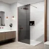  Brugge Walk-in .||. Rose Gold zuhanyfal, füstüveggel 110, 200cm, 6mm, NANO