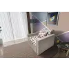  Brumi kinyitható gyerek fotelágy ezüst serlegszürke színű szövet és Teddy macis minta mágikus 80×190 cm fekvőfelülettel