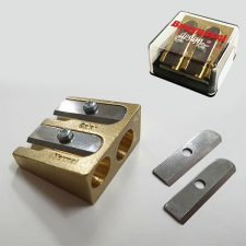 Bruynzeel Design hegyező, fém, kétlyukú, tartalék késsel hegyező