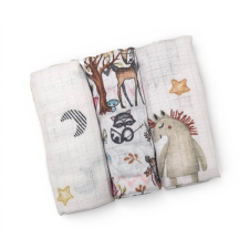 BS Textil pelenka 3db-os - Hold és csillag/Erdei Állatok/Lovacska mosható pelenka
