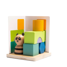 Bs Toys Panda kirakós térbeli tájékozódást fejlesztő játék- BS Toys fajáték