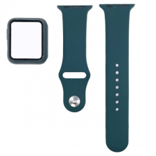 BSTRAP Apple Watch 38mm Silicone szíj tokkal, dark green okosóra kellék