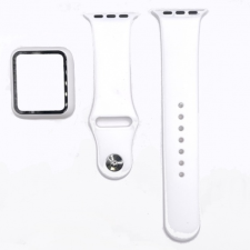 BSTRAP Apple Watch 38mm Silicone szíj tokkal, white okosóra kellék