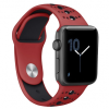 BSTRAP Apple Watch Silicone Sport 38/40mm szíj, Red Black