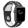 BSTRAP Apple Watch Silicone Sport 42/44mm szíj, Black White