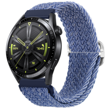 BSTRAP Braid Nylon szíj Huawei Watch GT3 46mm, blue white okosóra kellék