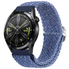 BSTRAP Braid Nylon szíj Samsung Galaxy Watch 3 41mm, blue white okosóra kellék