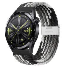 BSTRAP Elastic Nylon 2 szíj Samsung Galaxy Watch 3 45mm, black qiao okosóra kellék