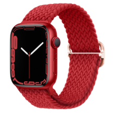 BSTRAP Elastic Nylon szíj Apple Watch 42/44/45mm, red okosóra kellék