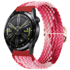 BSTRAP Elastic Nylon szíj Huawei Watch GT2 42mm, strawberry okosóra kellék